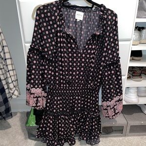 MISA Long Sleeve patterned dress (S)